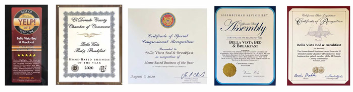 Bella Vista Badges and Awards